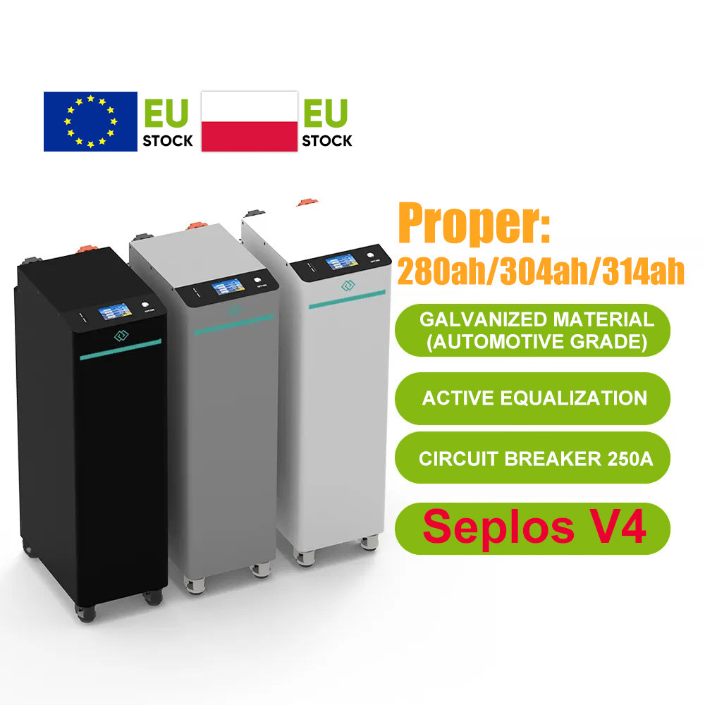 EU Seplos V4 48V DIY Battery Kits 51.2V280AH Solar Battery System