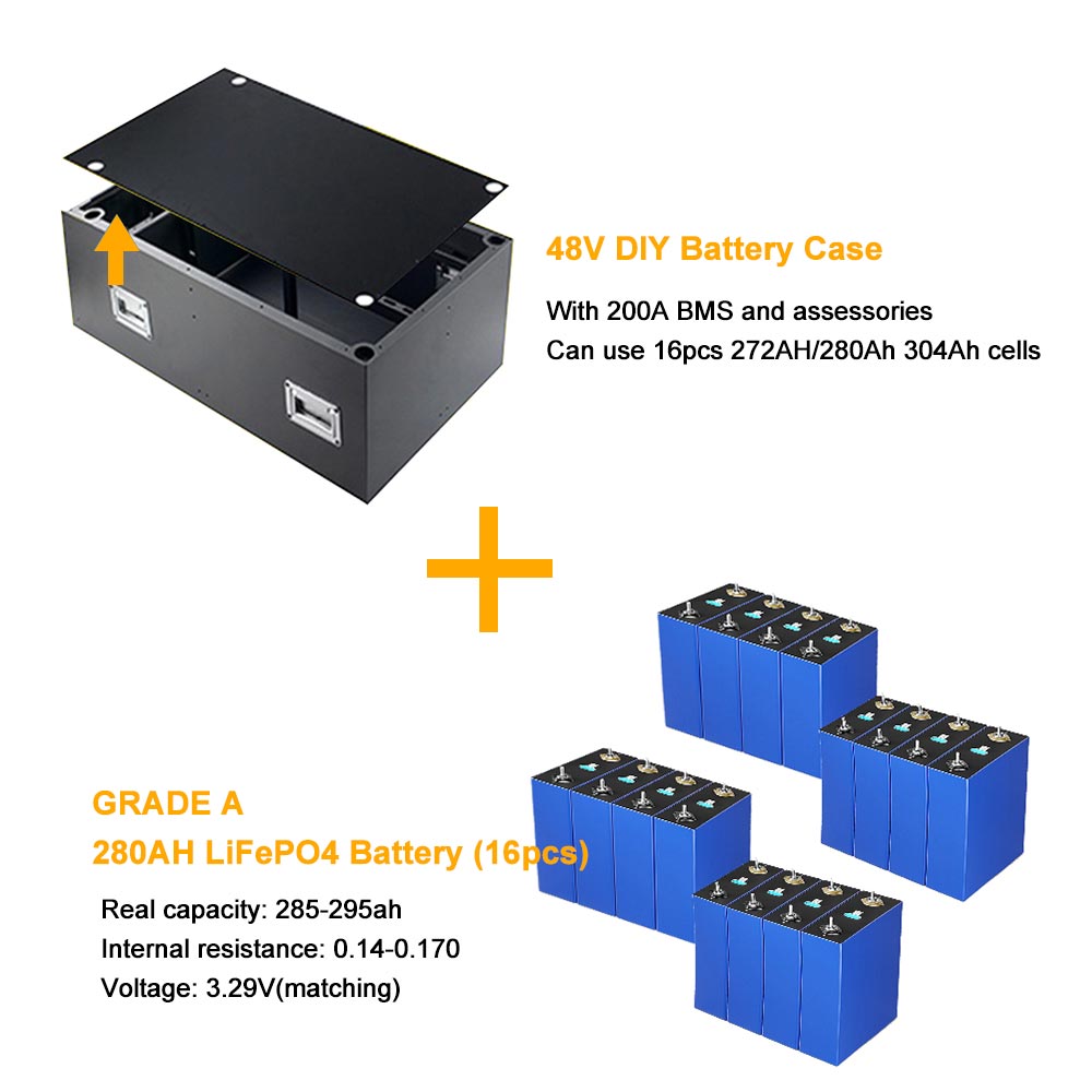 Seplos 51.2V280AH DIY Battery Kit 3.0 With 2A Active Balance US Stock