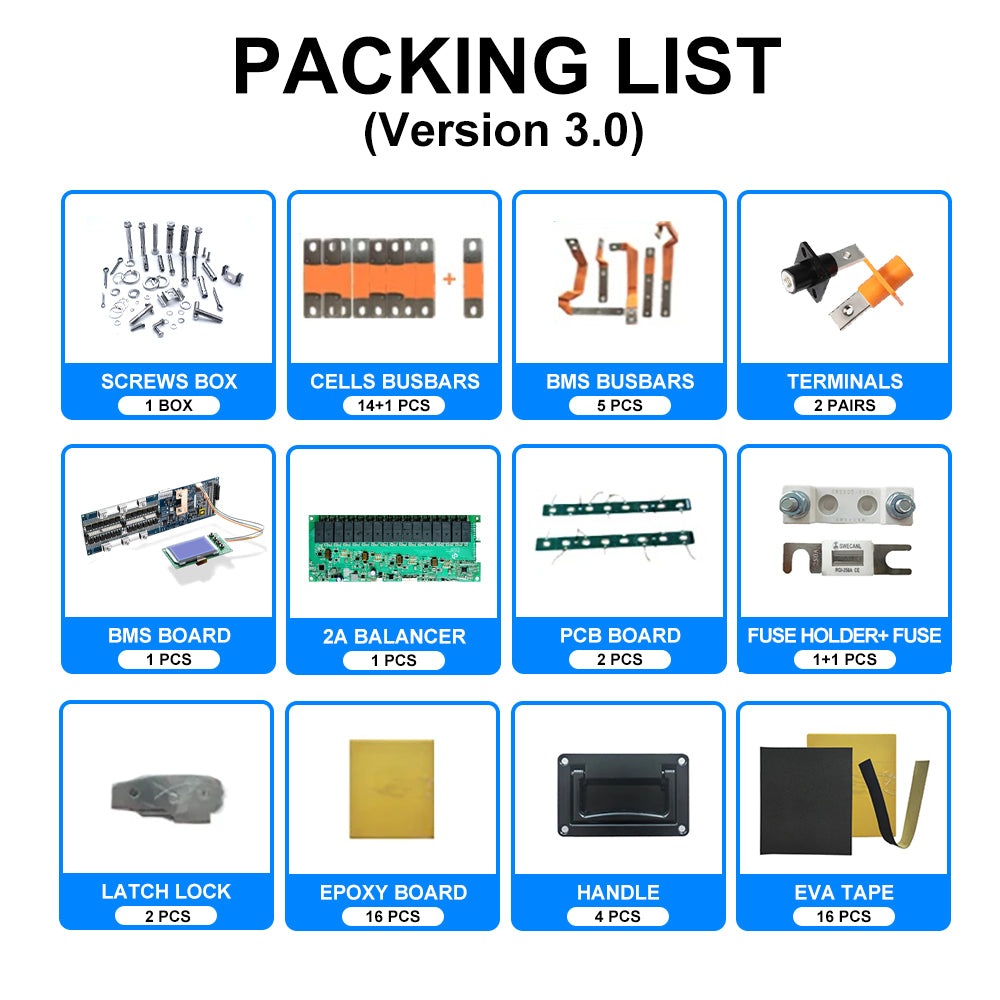 Seplos 3.0 48V 280AH DIY LifePO4 Battery Kits EU STOCK