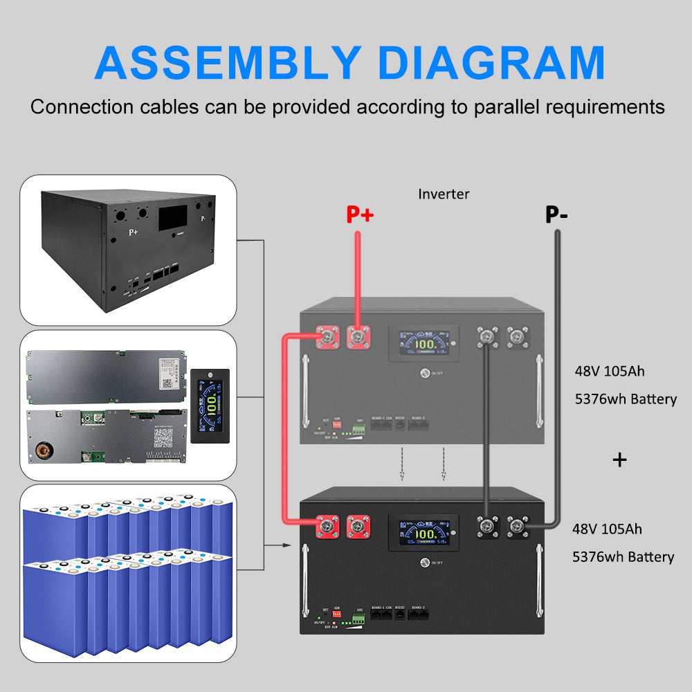 48V DIY Box 105AH LifePO4 DIY Battery Kits EU Stock