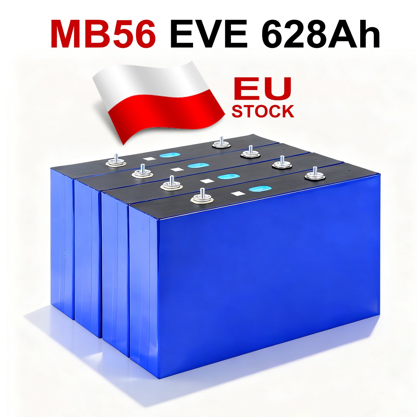 MB56 EVE 628AH LiFePO4 Battery Grade A Prismatic Lithium ion Cells For Solar System