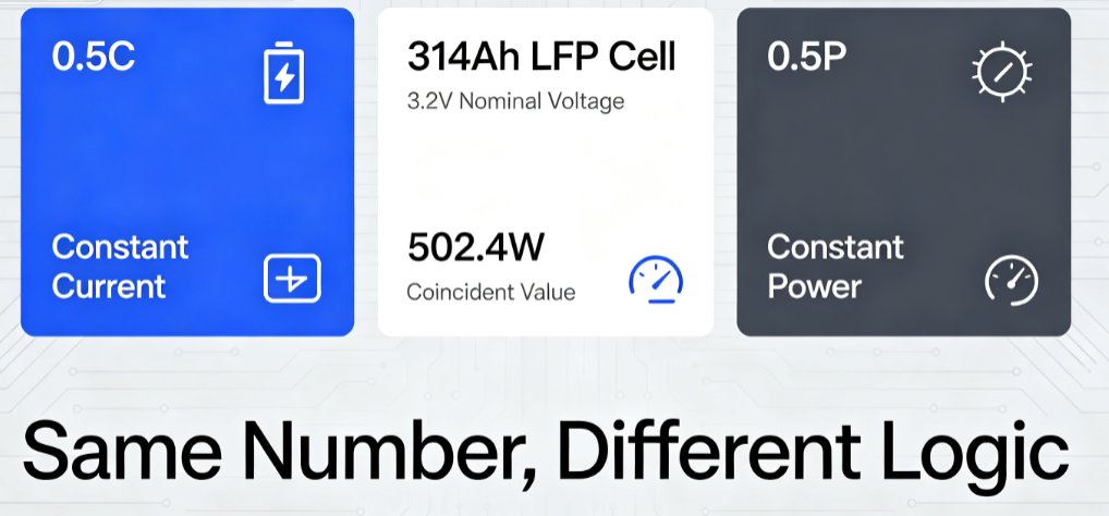 0.5C vs 0.5P in Lithium Batteries: Avoid Misuse! 314Ah LFP Practical Case Study