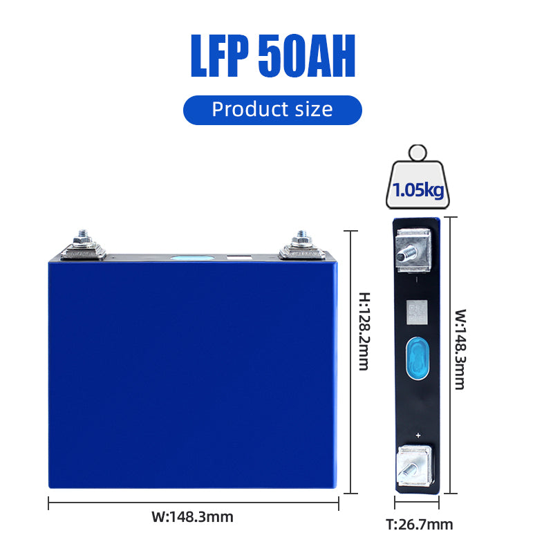 50AH LifePO4 Battery 3.2V Rated Lithium