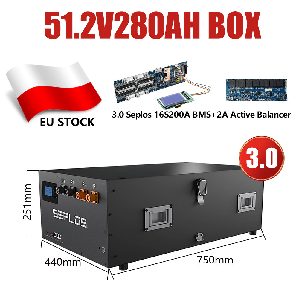 Seplos 3.0 48V 280AH DIY LifePO4 Battery Kits EU STOCK