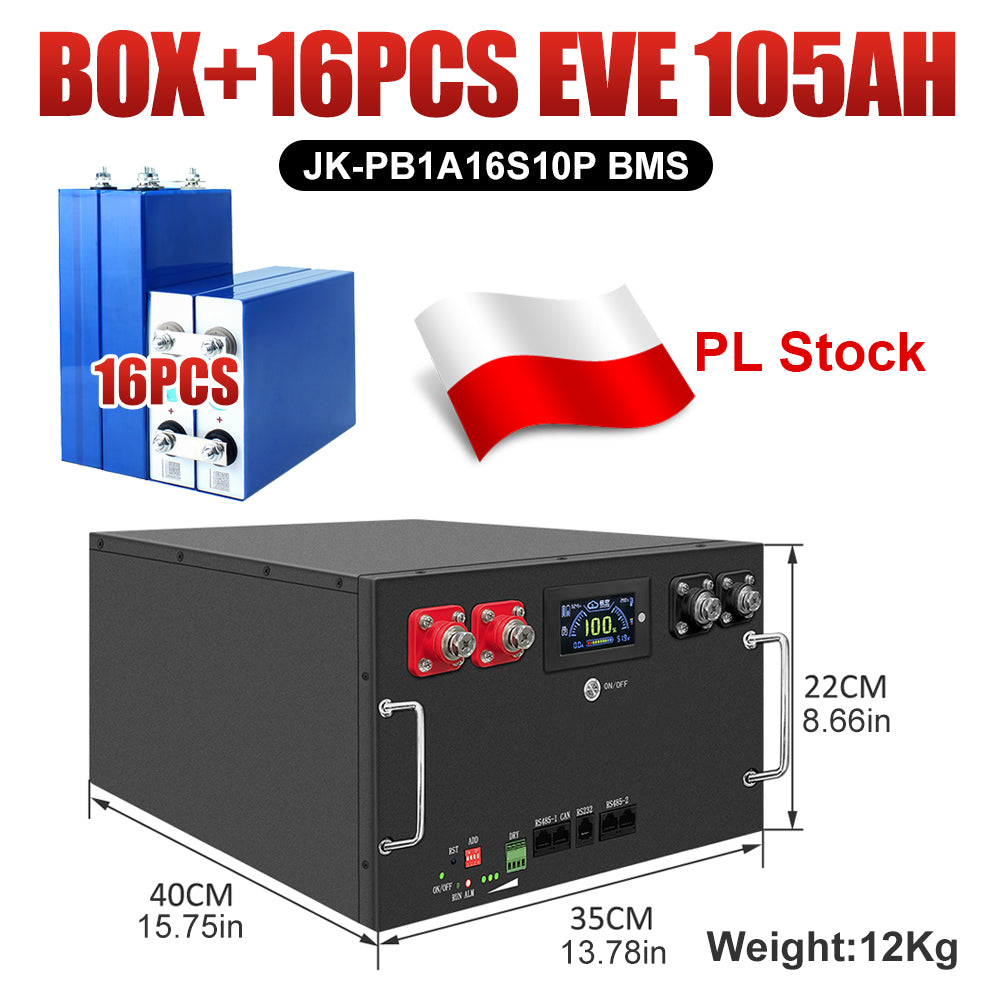 EU Shipping 48V105AH DIY KIT With Grade A EVE105AH LifePO4 Battery