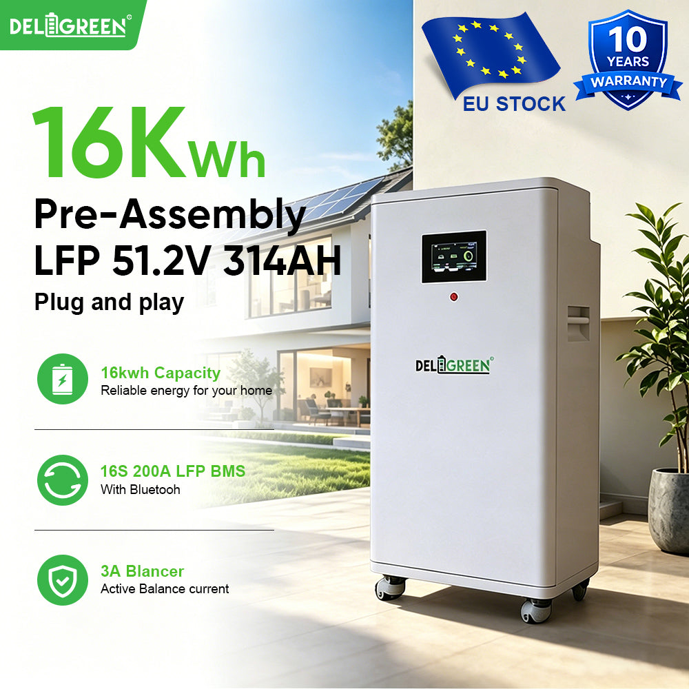 16kWh Complete 48V 314AH LiFePO4 Battery Pack with MB31 EVE 314AH Cells