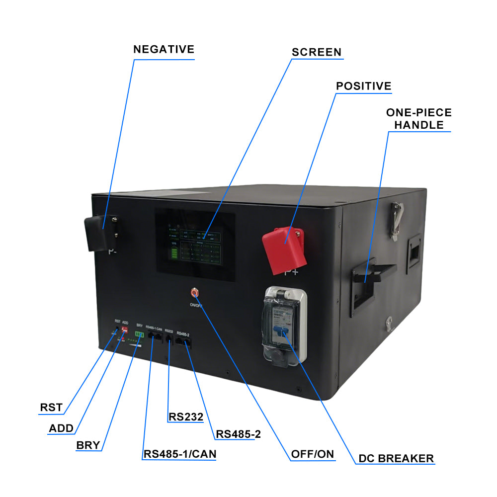 10kWh Pre-assembly 51.2V 200AH  Battery Pack EU Stock