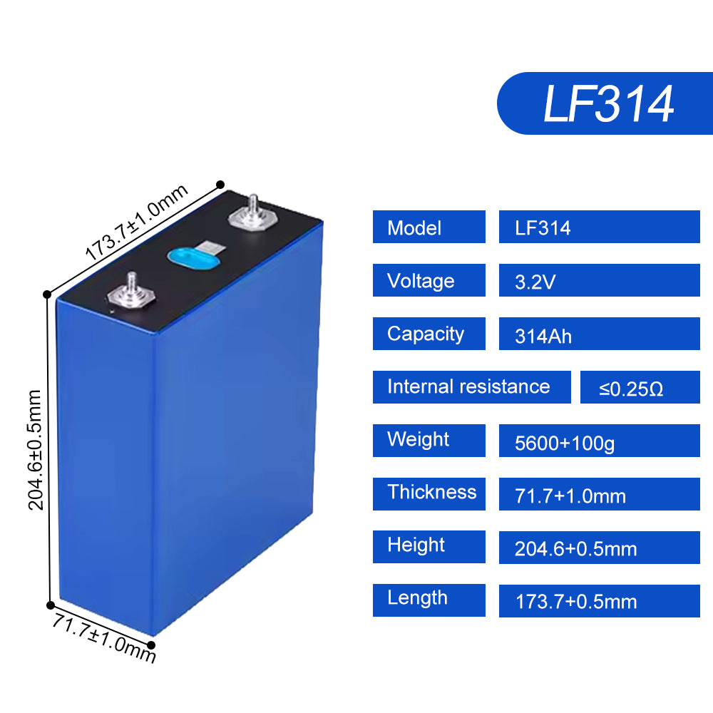 Seplos 3.0 51.2V314AH DIY Battery Kit Grade A EVE314AH LifePO4 Battery EU Stock