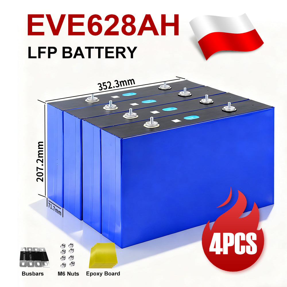 MB56 EVE 628AH LiFePO4 Battery Grade A Prismatic Lithium ion Cells For Solar System