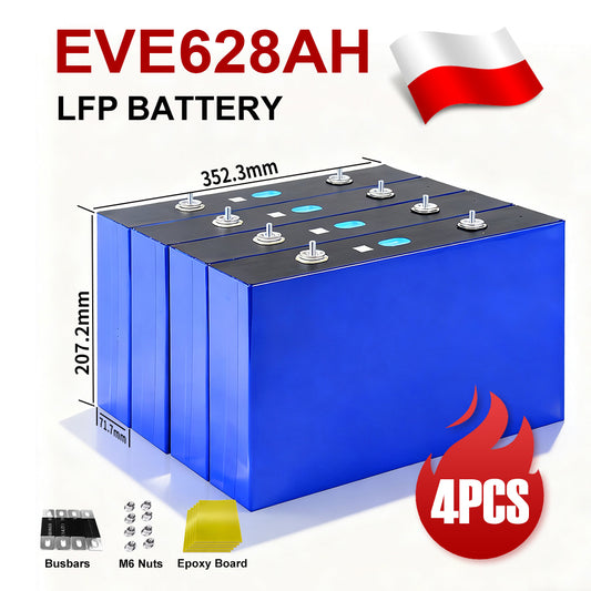MB56 EVE 628AH LiFePO4 Battery Grade A Prismatic Lithium ion Cells For Solar System