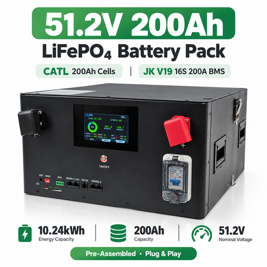 10kWh Pre-assembly 51.2V 200AH  Battery Pack EU Stock